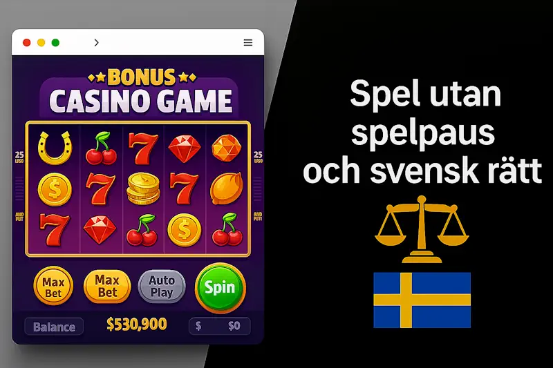 Spel utan spelpaus och svensk rätt